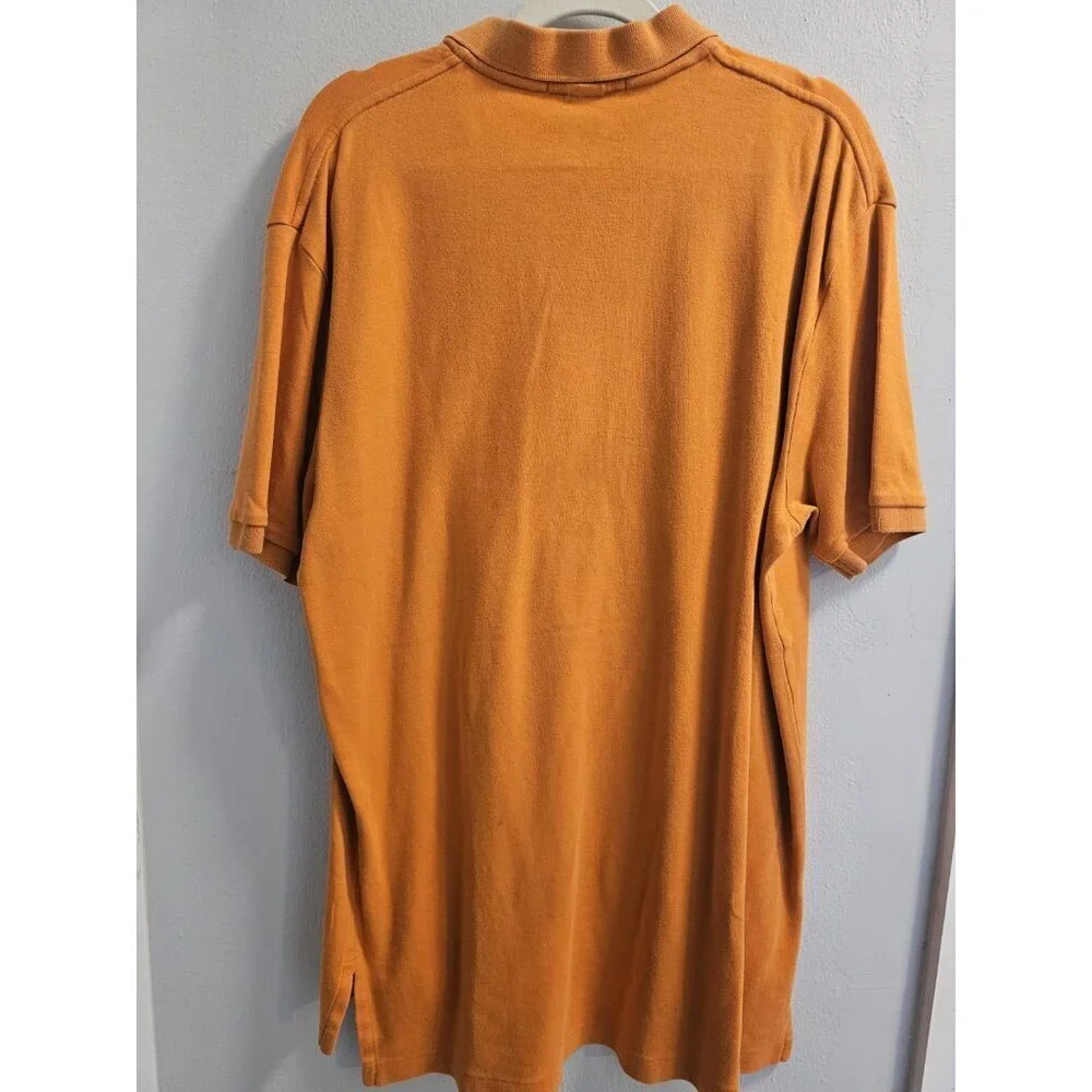Ralph Lauren Polo Shirt Mens Large Orange Short Sleeve Pony Golf